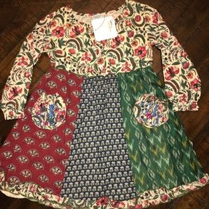 Handcrafted dress from “little handprints”  2T